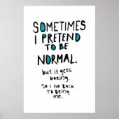 Vorgeben, normal zu sein poster (Vorne)