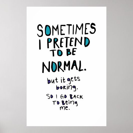 Vorgeben, normal zu sein poster (Vorne)