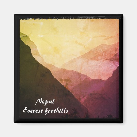 Vorgebirge des Everest, Vintager Himalaya, Nepal Magnet (Vorne)