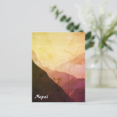 Vorgebirge des Everest, Vintager Himalaya, Nepal Postkarte (Stehend Vorderseite)