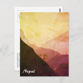Vorgebirge des Everest, Vintager Himalaya, Nepal Postkarte (Vorne/Hinten)