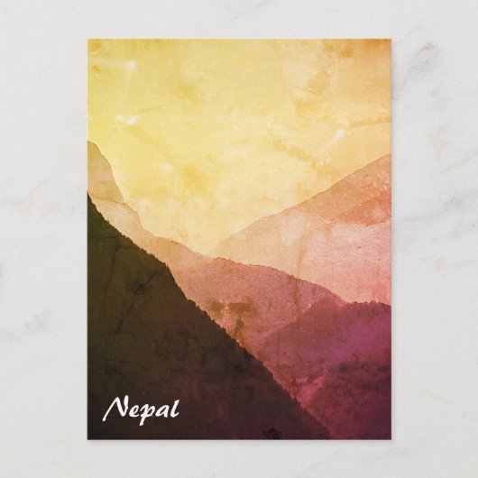 Vorgebirge des Everest, Vintager Himalaya, Nepal Postkarte (Vorderseite)