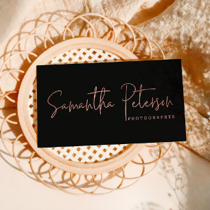 Vorgefertigte Logo-Fotografie minimale Typografie Visitenkarte