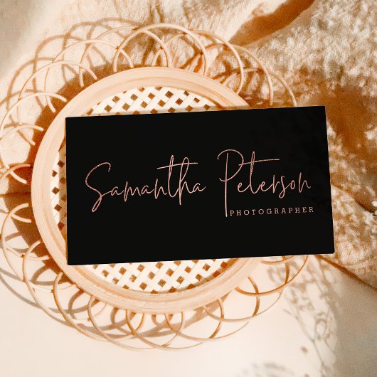 Vorgefertigte Logo-Fotografie minimale Typografie Visitenkarte