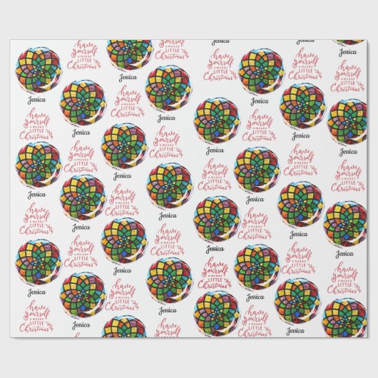 Vorgefertigte Weihnachtsgläser mit anpassbarem Nam Geschenkpapier (Flach)