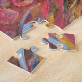Vorgegaukelter Mops, eine abstrakte Collage mit Ma Puzzle (Seite)