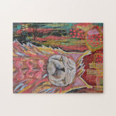 Vorgegaukelter Mops, eine abstrakte Collage mit Ma Puzzle (Horizontal)