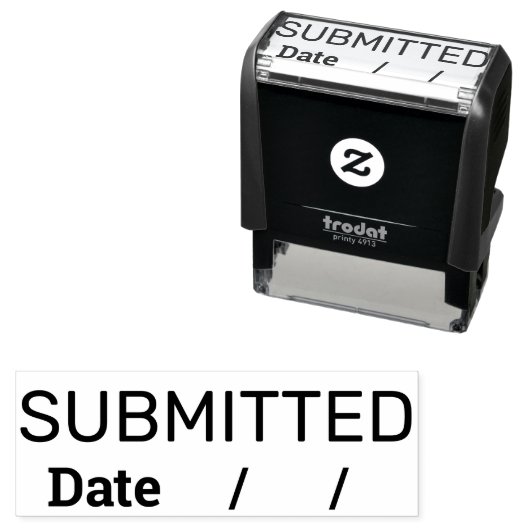 Vorgelegt mit Date Self Inking Kautschuk Briefmark Permastempel (Beispiel)