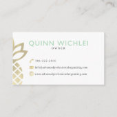 Vorgerückte berufliche organisierende Gewohnheit Visitenkarte (Rückseite)