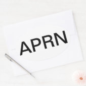 Vorgerückte Praxis-ausgebildete Krankenschwester Ovaler Aufkleber (Umschlag)