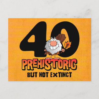 Vorgeschichtliche 40. Geburtstag Postkarte Einladu