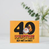 Vorgeschichtliche 40. Geburtstag Postkarte Einladu (Stehend Vorderseite)