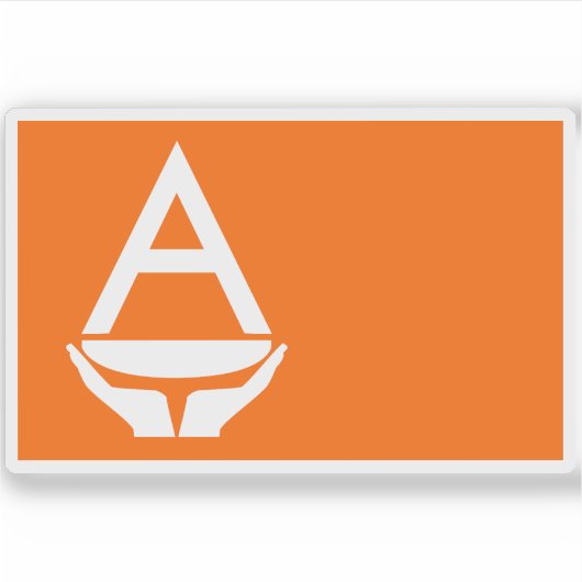 Vorgeschlagene Antarktis-Flagge (Whitney-Smith) Aufkleber (Vorderseite)