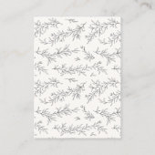 Vorgeschlagene botanische Initialen QR Code Weddin Begleitkarte (Rückseite)