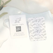 Vorgeschlagene botanische Initialen QR Code Weddin Begleitkarte