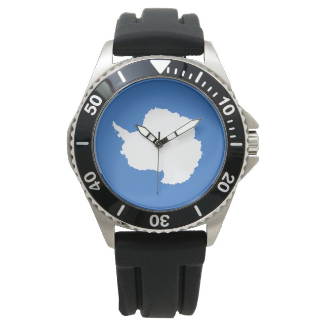 Vorgeschlagene Flagge der Antarktis (von Graham Ba Armbanduhr (Vorderseite)