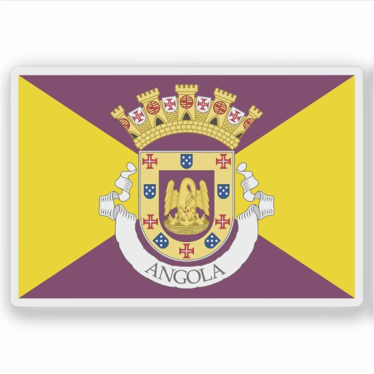 Vorgeschlagene portugiesische Flagge Angolas (1932 Aufkleber (Vorderseite)