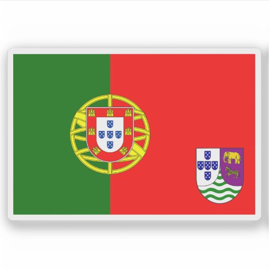 Vorgeschlagene portugiesische Flagge Angolas (1965 Aufkleber (Vorderseite)