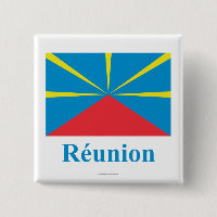 Vorgeschlagene Reunion- Islandflagge mit Namen auf