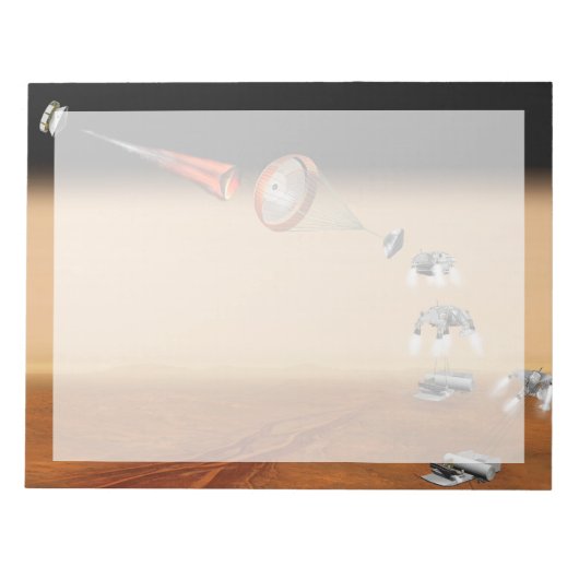 Vorgeschlagene Rückführungsmission der Mars. Notizblock (Vorderseite)