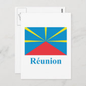 Vorgeschlagene Wiedersehen Island-Flagge mit franz Postkarte (Vorne/Hinten)