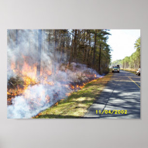 Vorgeschriebener Brand in den Poster