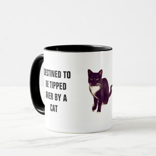 Vorgesehen, durch Katze umgekippt zu werden Tasse (Vorderseite Links)