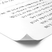 Vorgesehener Stuhl mit Namensgedankenverheiratung Poster (Ecke)