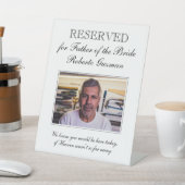 Vorgesehenes Zeichen für den Vater der Brautdenkma Sockelschild (In SItu)