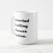 Vorgestellt, aber bereit, Palästina zu diskutieren Kaffeetasse (Vorderseite Links)