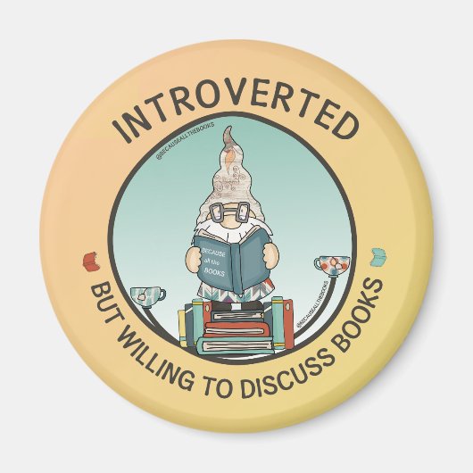 Vorgestellt, aber willens, Bücher zu diskutieren Magnet (Vorne)