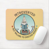 Vorgestellt, aber willens, Bücher zu diskutieren Mousepad (Mit Mouse)