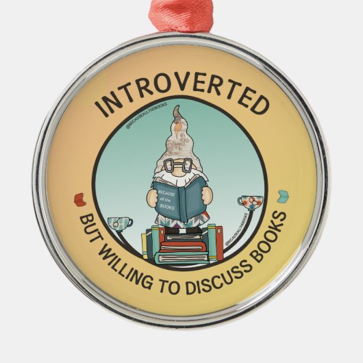 Vorgestellt, aber willens, Bücher zu diskutieren Ornament Aus Metall (Vorne)