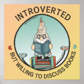 Vorgestellt, aber willens, Bücher zu diskutieren Poster (Vorne)