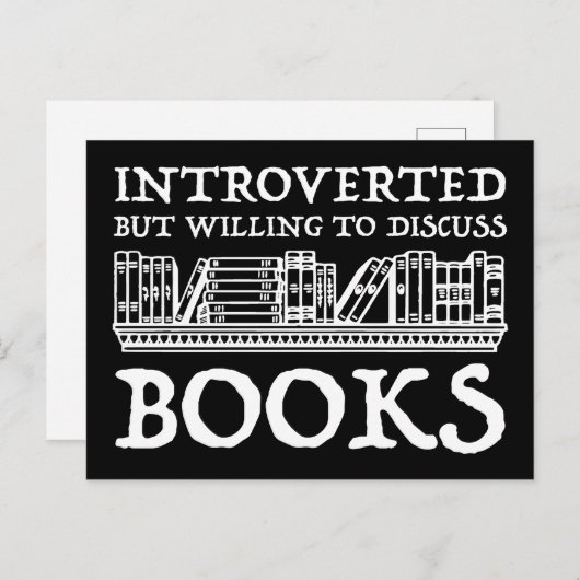 Vorgestellt, aber willens, Bücher zu diskutieren Postkarte (Vorne/Hinten)