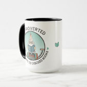 Vorgestellt, aber willens, Bücher zu diskutieren Tasse (Vorderseite Links)