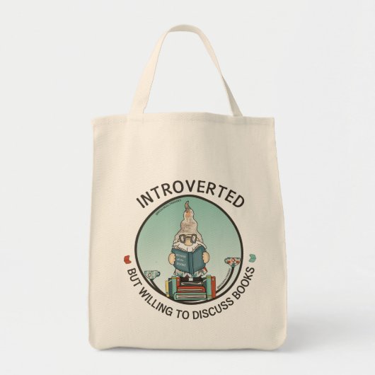 Vorgestellt, aber willens, Bücher zu diskutieren Tragetasche (Vorne)