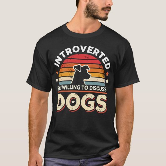 Vorgestellt, aber willens, Hunde zu diskutieren - T-Shirt (Vorderseite)