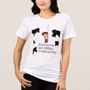 Vorgestellt, aber willens, Hunde zu diskutieren Tri-Blend Shirt