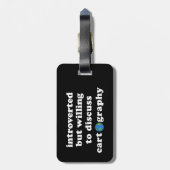 Vorgestellt, aber willens, Kartographie zu diskuti Gepäckanhänger (Rückseite vertikal)