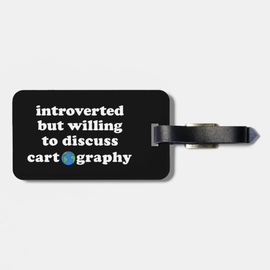 Vorgestellt, aber willens, Kartographie zu diskuti Gepäckanhänger (Rückseite horizontal)