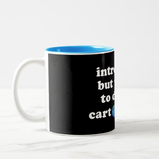 Vorgestellt, aber willens, Kartographie zu diskuti Zweifarbige Tasse (Links)