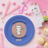 Vorgestellt, aber willens, Katzen zu diskutieren - Pappteller (Party)