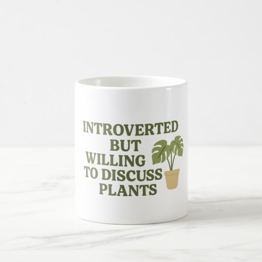 Vorgestellt, aber willens, Pflanze zu diskutieren Kaffeetasse (Mittel)