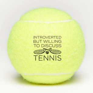 Vorgestellt, aber willens, Tennis zu diskutieren Tennisbälle
