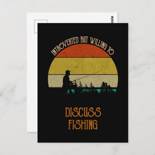 Vorgestellt, aber willens, über Fischerei zu disku Postkarte (Vorne/Hinten)