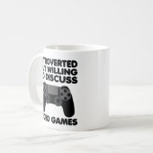 Vorgestellt, aber willens, Videospiele zu diskutie Kaffeetasse (Vorderseite Links)