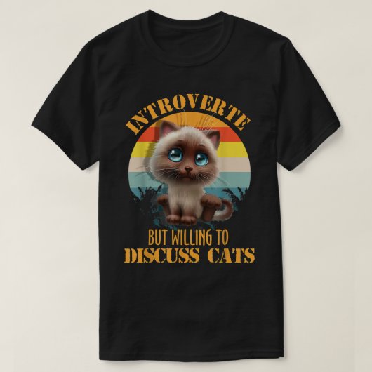 Vorgestellt, aber willens zu diskutieren Katzen Kä T-Shirt (Design vorne)