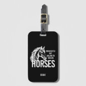 Vorgestellt, aber willens zu diskutieren Pferde lu Gepäckanhänger (Vorderseite Vertikal)