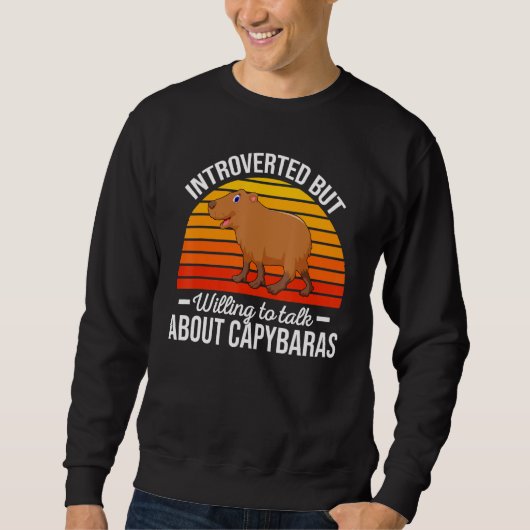 Vorgestellt, aber wird über Capybaras Niedlich Ani Sweatshirt (Vorderseite)